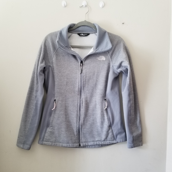 The North Face Momentum Fleece Full Zip Jacket Size Medium In Gray - Picture 2 of 11